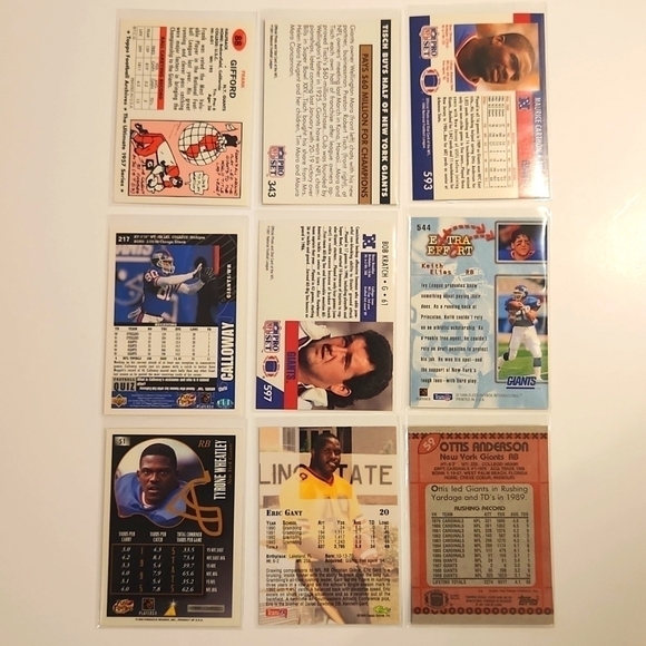 NEW York Giants 54 NFL Trading Cards - Picture 12 of 12